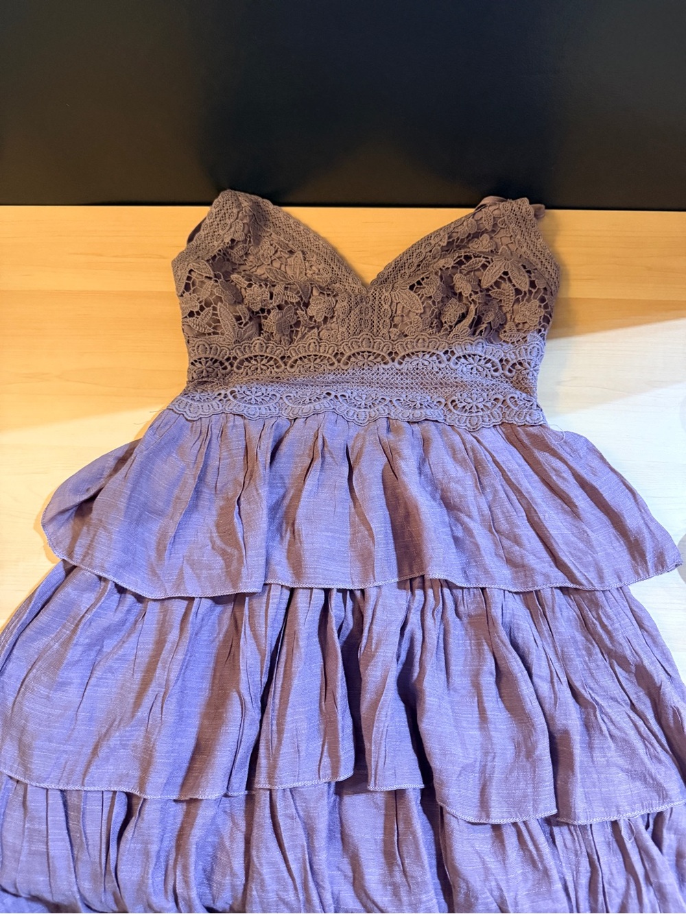 Rebellion Lavender Lace Tiered Sundress
